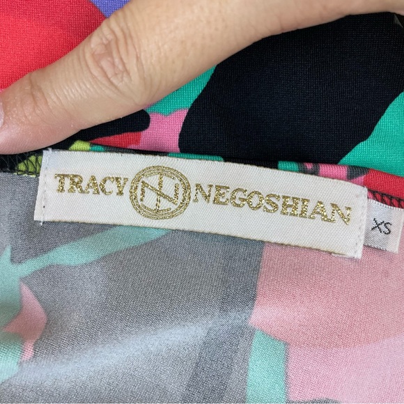 Tracy Negoshian Black Pink Green Colorful Dress Women Size XS Extra Small - Picture 2 of 6